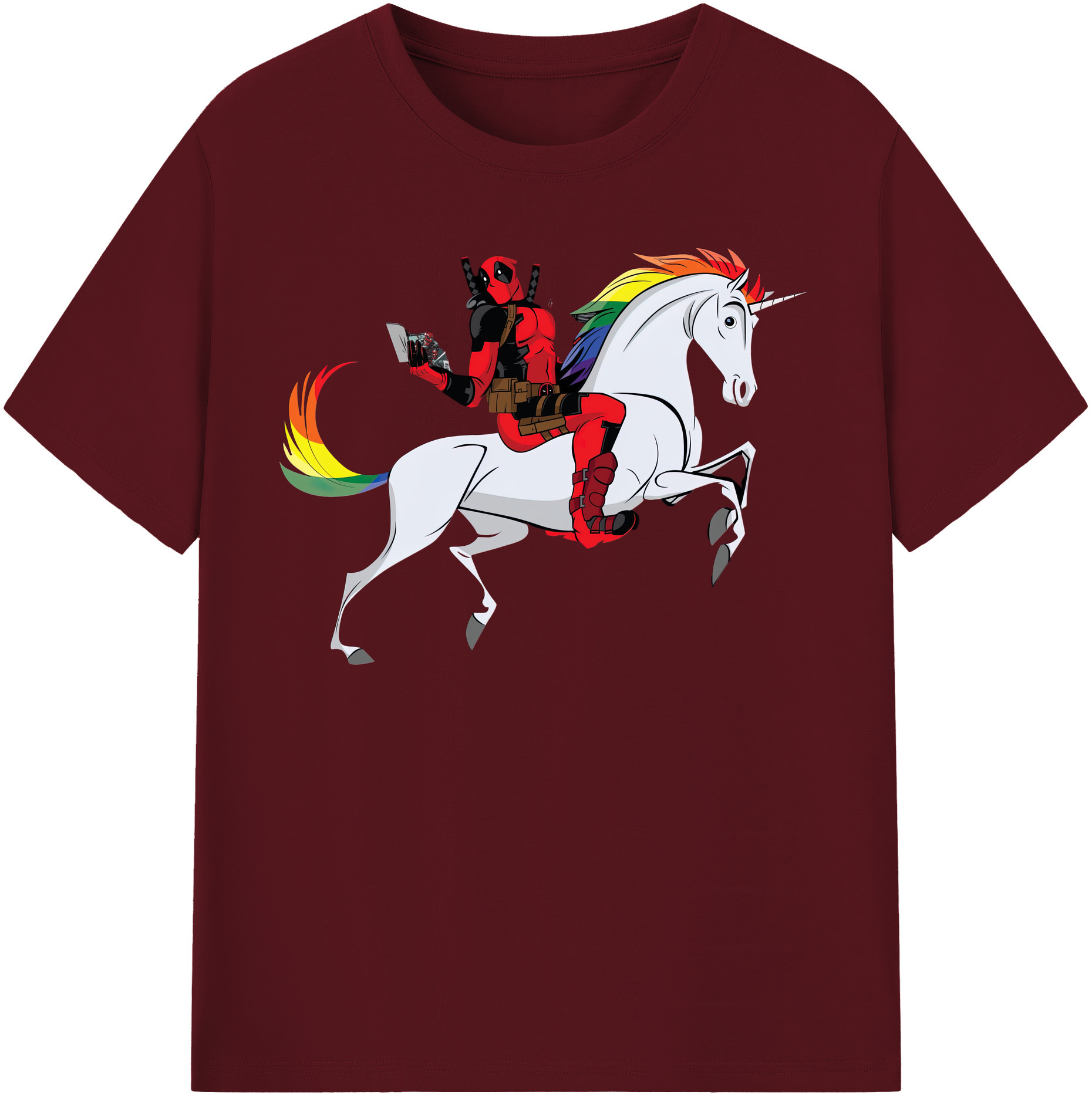 （画像用） Deadpool デッドプール 綿100％半袖Tシャツ（フロントプリント）